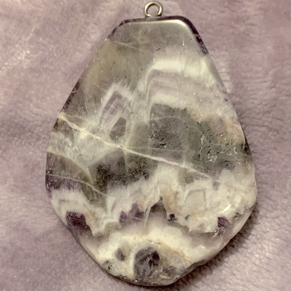🎁GIFTED!🎁 NIB/NWT Lg Rough Cut Hunk of Amethyst Agate for Necklace - Picture 7 of 17